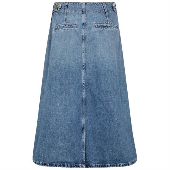 Mos Mosh Leala Denim Nederdel, Mid Blue